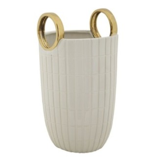 Vase en céramique blanche 18x25 cm