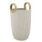 Vaso de cerâmica branca 18x25 cm Vaso de cerâmica branca 18x25 cm