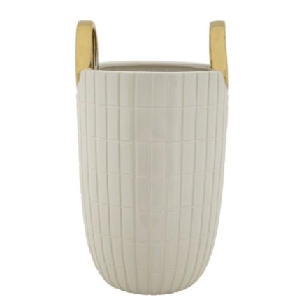 Vaso de cerâmica branca 18x25 cm