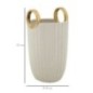 Vaso de cerâmica branca 18x25 cm Vaso de cerâmica branca 18x25 cm