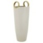 Vaso de cerâmica branca 18 x 45 cm Vaso de cerâmica branca 18 x 45 cm