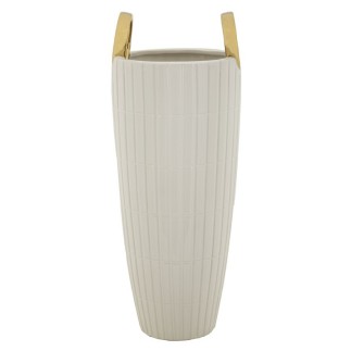 Vaso de cerâmica branca 18 x 45 cm