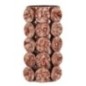 Vaso coquillage in metallo marrone 12,5x12,5x12,5x24 cm