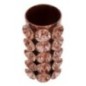 Vase coquillage en métal marron 12.5x12.5x24 cm