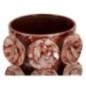 Vase coquillage en métal marron 12.5x12.5x24 cm