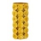 Vaso em forma de concha em metal amarelo 16x15x33 Vaso em forma de concha em metal amarelo 16x15x33