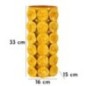 Vaso em forma de concha em metal amarelo 16x15x33 Vaso em forma de concha em metal amarelo 16x15x33