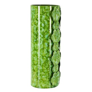 Vase coquillage en métal vert 18x17.5x46