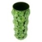 Vaso em forma de concha em metal verde 18x17,5x46 Vaso em forma de concha em metal verde 18x17,5x46