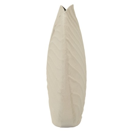 Vaso de metal bege 32,5 x 13 cm