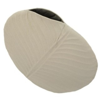 Vaso de metal bege 32,5 x 13 cm