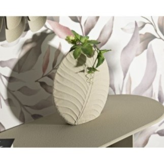 Vaso in metallo beige 32,5x13 cm