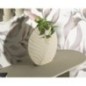 Vaso in metallo beige 32,5x13 cm