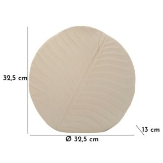 Vaso de metal bege 32,5 x 13 cm