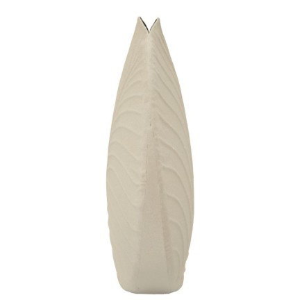 Vaso de metal bege 41,5 x 14 cm