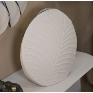 Vaso in metallo beige 41,5x14 cm