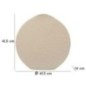 Vaso in metallo beige 41,5x14 cm