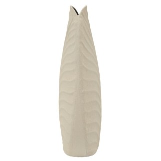 Vaso de metal bege 18 x 9,5 x 29,5 cm