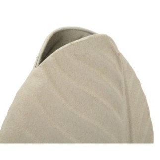 Jarrón en métal beige 18x9.5x29.5 cm