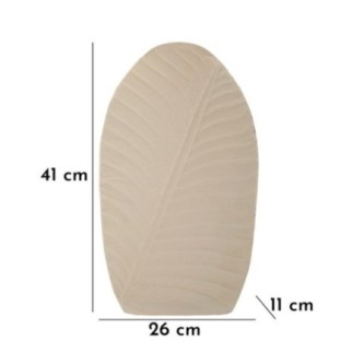 Vaso de metal bege 26 x 11 x 41 cm