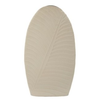Jarrón de metal beige, 31 x 13 x 53,5 cm