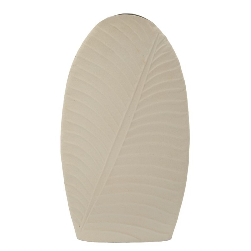 Jarrón de metal beige, 31 x 13 x 53,5 cm Jarrón de metal beige, 31 x 13 x 53,5 cm