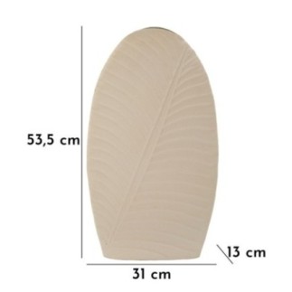 Vase en métal beige 31x13x53.5 cm