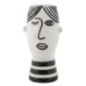Vaso a faccia vista in ceramica bianca 13,2x11,8x26,3 cm