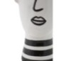 Vaso a faccia vista in ceramica bianca 13,2x11,8x26,3 cm