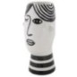 Vaso a faccia vista in ceramica bianca 13,2x11,8x26,3 cm
