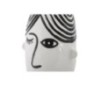 Vaso a faccia vista in ceramica bianca 13,2x11,8x26,3 cm