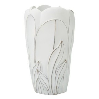 Vase en résine blanche 29x48 cm