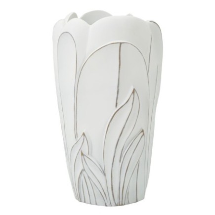 Vase en résine blanche 29x48 cm