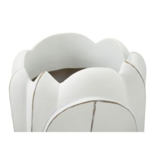 Vaso in resina bianca 29x48 cm