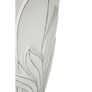 Jarrón de resina blanco 29x48 cm