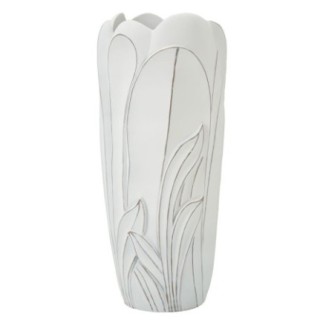 Vase en résine blanche 30.5x69 cm