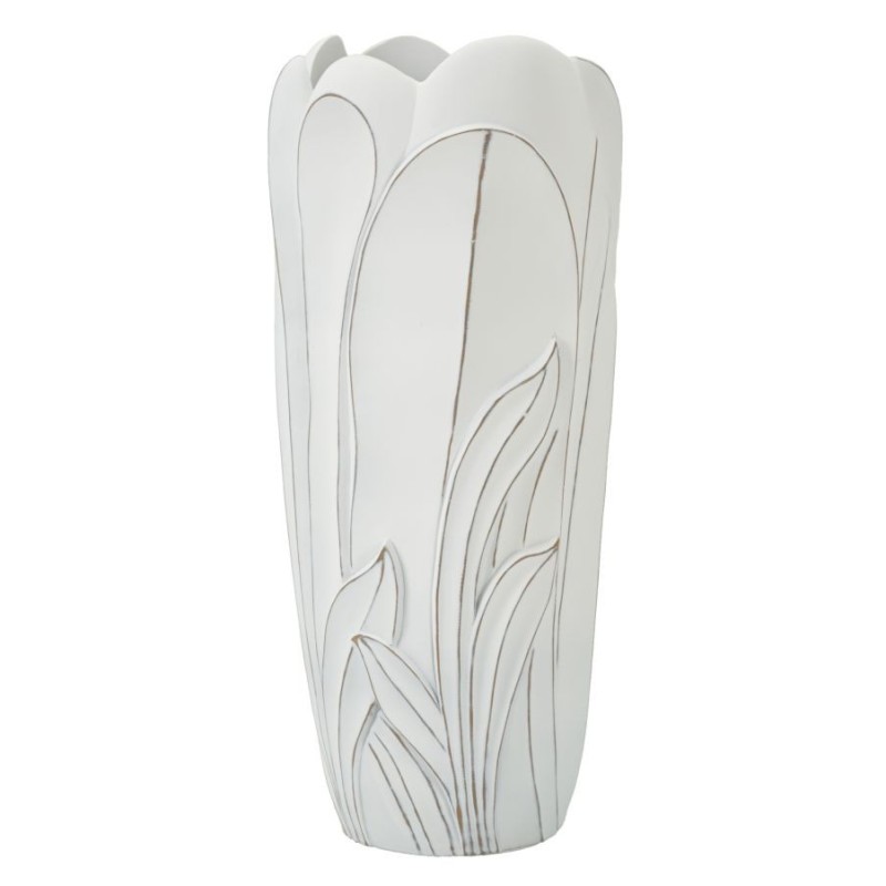 Vaso em resina branca 30,5 x 69 cm Vaso em resina branca 30,5 x 69 cm