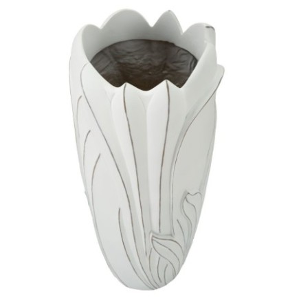 Vase en résine blanche 30.5x69 cm