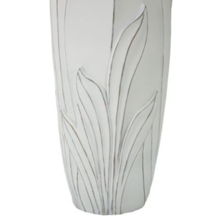 Vaso em resina branca 30,5 x 69 cm