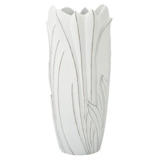 Vaso em resina branca 30,5 x 69 cm
