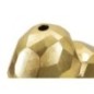 Vase coeur en résine doré 19x9x18 cm