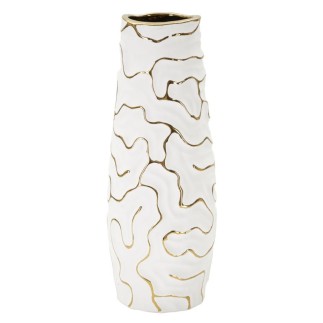 Vaso de cerâmica branca 12 x 29,5 cm