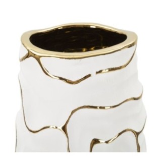 Vaso de cerâmica branca 12 x 29,5 cm