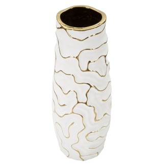 Vaso de cerâmica branca 12 x 29,5 cm
