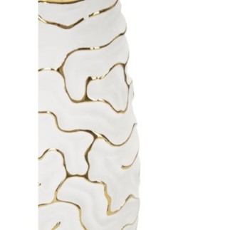 Vaso de cerâmica branca 12 x 29,5 cm