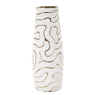 Vaso de cerâmica branca 14,5 x 39,5 cm