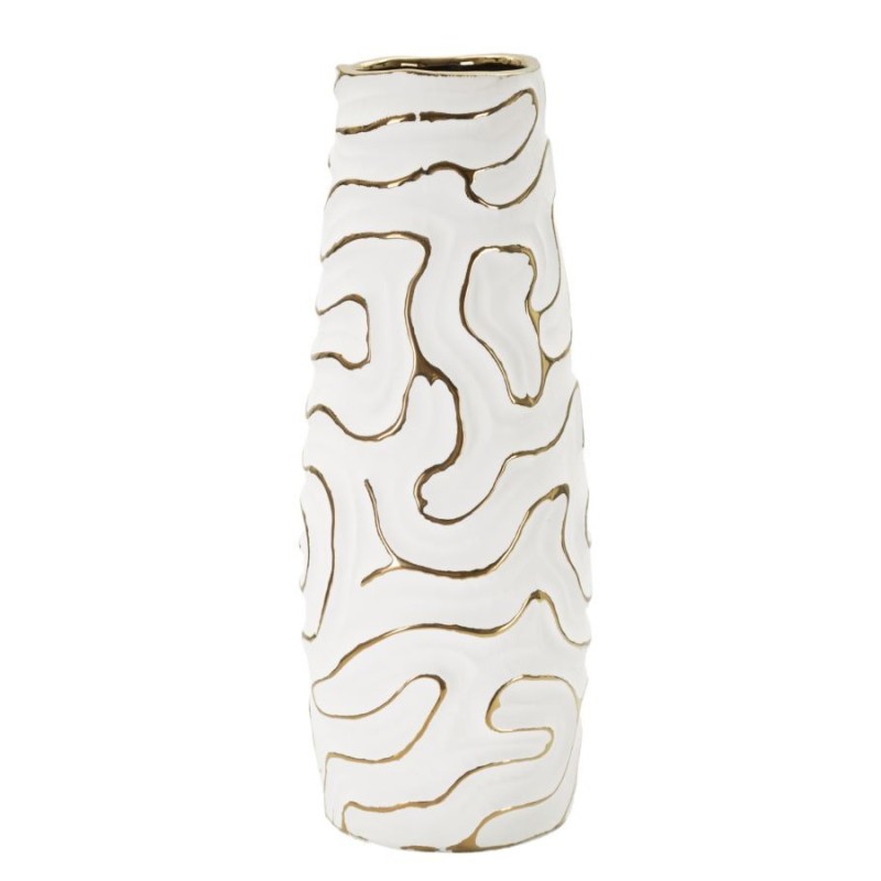 Vaso de cerâmica branca 14,5 x 39,5 cm Vaso de cerâmica branca 14,5 x 39,5 cm