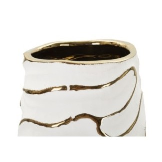 Vaso de cerâmica branca 14,5 x 39,5 cm