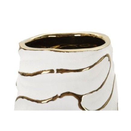 Vaso de cerâmica branca 14,5 x 39,5 cm