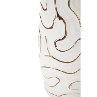 Vaso de cerâmica branca 14,5 x 39,5 cm